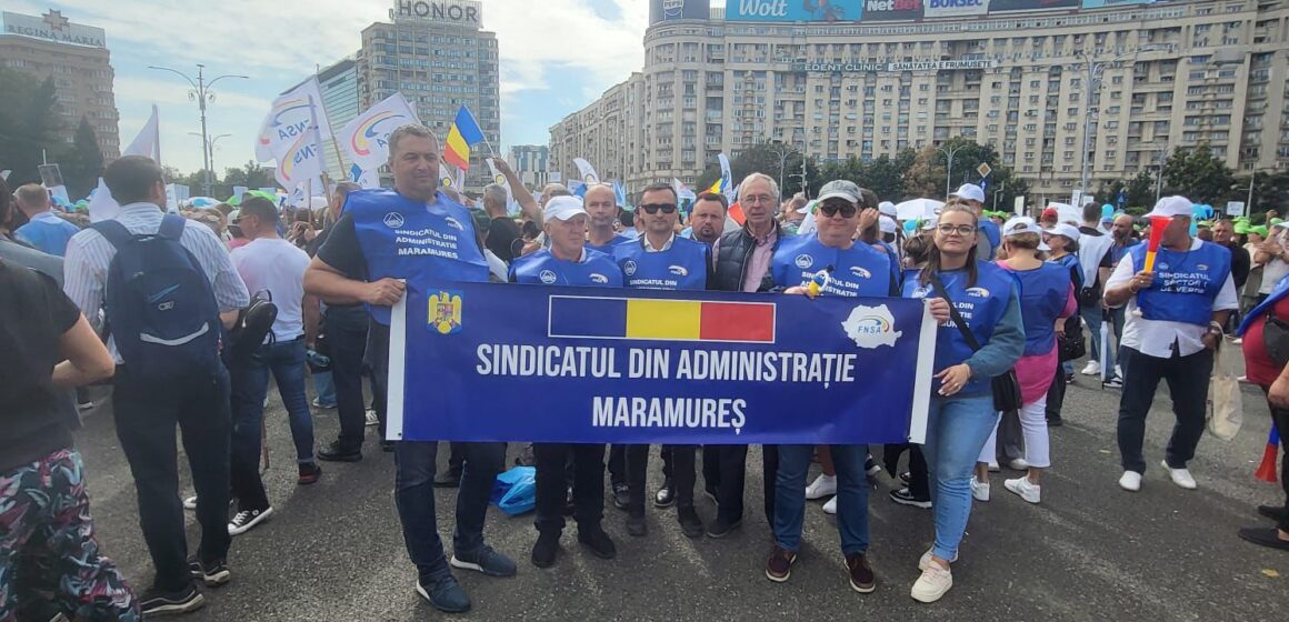 VIDEO: Sute de sindicaliști din administrația publică au protestat în București