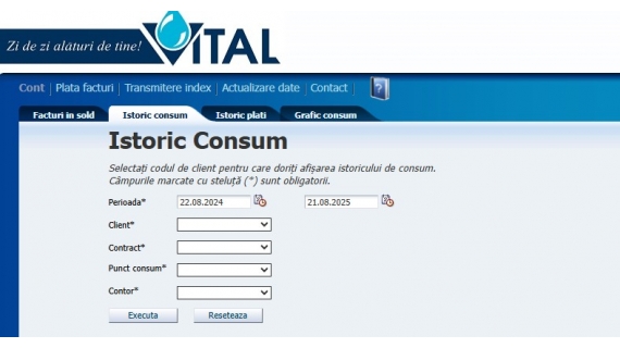 VITAL: Beneficiile utilizării portalului CONTUL MEU – Graficul de consum VITAL: Beneficiile utilizării portalului CONTUL MEU – Graficul de consum
