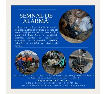 VITAL: Atenție la rețeaua de canalizare!