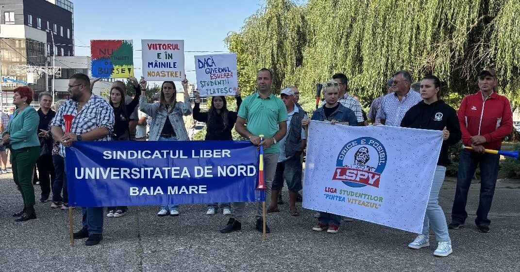 NEMULȚUMIRI: LSPV, prezentă la protestele față de măsurile de austeritate din învățământ