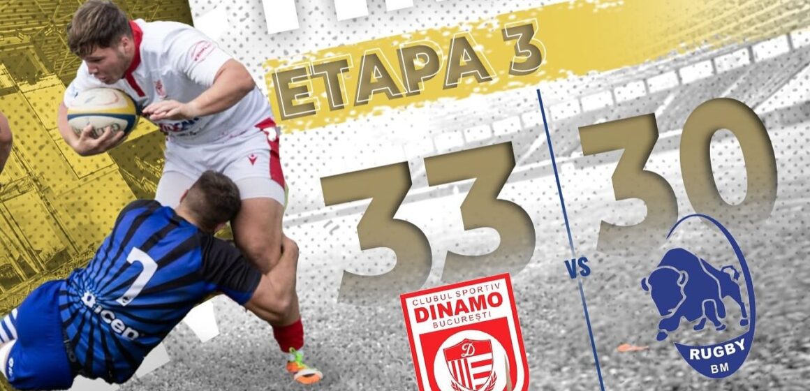 RUGBY: CSM Știința Baia Mare, eșec la București, cu Dinamo