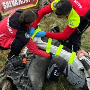 SALVAMONT: Operațiune în ajutorul unui german care s-a accidentat cu motocicleta