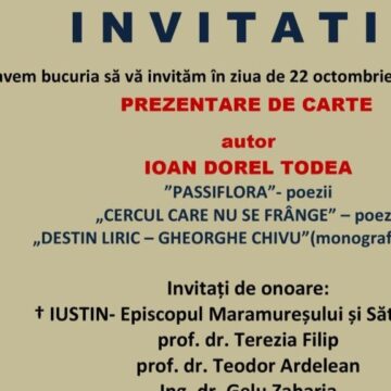 BIBLIOTECA JUDEȚEANĂ: Lansare de cărți – două volume de poezie și o monografie critică, autor Ioan Dorel Todea