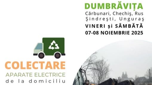 DUMBRĂVIȚA: Campanie de colectare a aparatelor electrice DUMBRĂVIȚA: Campanie de colectare a aparatelor electrice