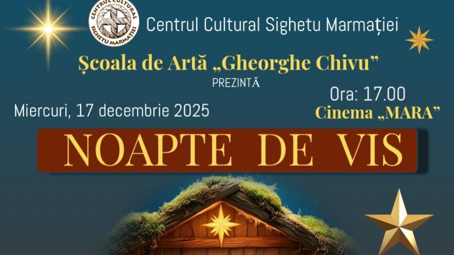 ȘCOALA DE ARTĂ ”GHEORGHE CHIVU”vă invită la Spectacolul de Crăciun „Noapte de vis”, susținut de elevii Clasei de Coregrafie ȘCOALA DE ARTĂ ”GHEORGHE CHIVU”vă invită la Spectacolul de Crăciun „Noapte de vis”, susținut de elevii Clasei de Coregrafie