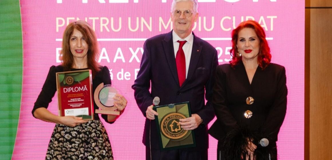 ȘCOALA GIMNAZIALĂ ”NICOLAE BĂLCESCU” BAIA MARE a câștigat Premiul I la categoria Învățământ în cadrul celei de-a XVII-a ediții a Galei Premiilor pentru un Mediu Curat 2025, organizată de ECOTIC și Ministerul Mediului