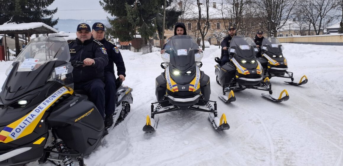 POLIȚIA DE FRONTIERĂ SIGHETU MARMAȚIEI: Snowmobile noi pentru supravegherea frontierei montane