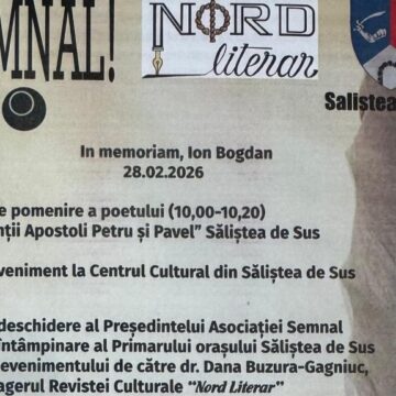 SĂLIȘTEA DE SUS: Eveniment dedicat memoriei poetului Ioan Bogdan