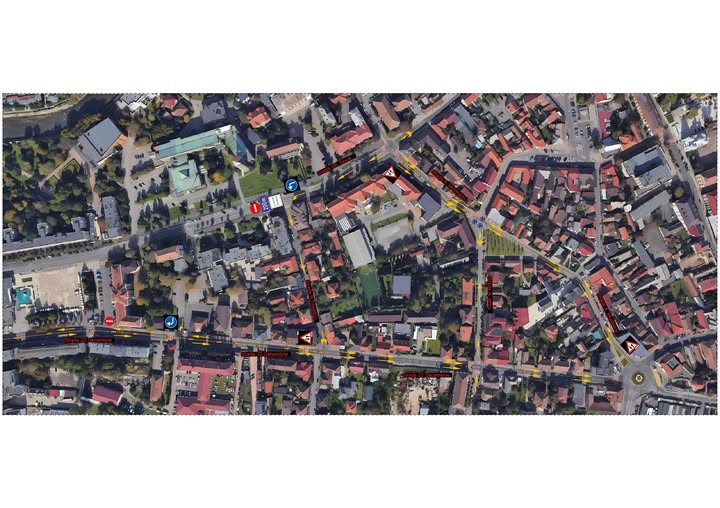 BAIA MARE: Schimbări temporare de trafic în zona Piața Revoluției BAIA MARE: Schimbări temporare de trafic în zona Piața Revoluției