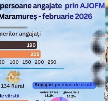 AJOFM MARAMUREȘ:  395 de persoane angajate în luna februarie
