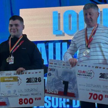 PERFORMANȚĂ: Doi elevi din Maramureș au excelat la etapa națională a Competiției Internaționale Young Car Mechanic – locul întâi pentru Raul Dobroni