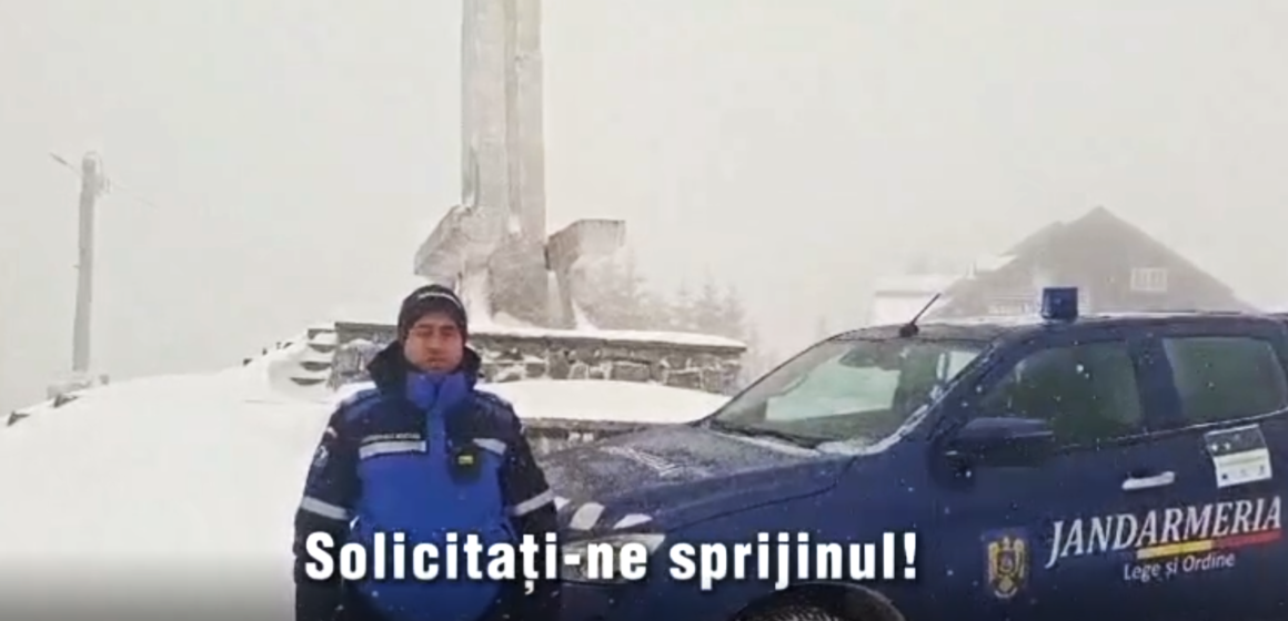 JANDARMERIA MARAMUREȘ: La Borșa ninge abundent, echipați-vă de iarnă