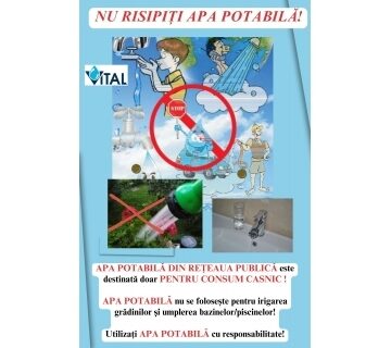 VITAL: Utilizați apa potabilă în mod responsabil, nu o irosiți