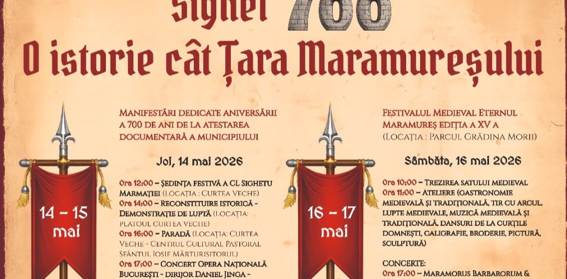 SIGHET 700:  O istorie cât Țara Maramureșului – evenimente aniversare