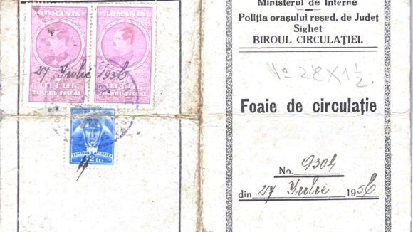 MUZEUL MARAMUREȘAN: Foaie de circulație emisă în anul 1936 pentru o bicicletă MUZEUL MARAMUREȘAN: Foaie de circulație emisă în anul 1936 pentru o bicicletă