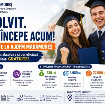 AJOFM MARAMUREȘ invită absolvenții promoției 2026 să se înregistreze pentru sprijin în găsirea unui loc de muncă AJOFM MARAMUREȘ invită absolvenții promoției 2026 să se înregistreze pentru sprijin în găsirea unui loc de muncă