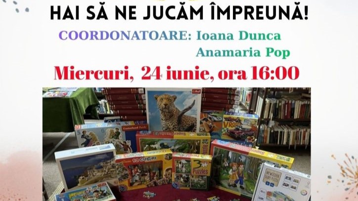 ATELIER DE JOACĂ pentru toate vârstele la Filiala Traian ATELIER DE JOACĂ pentru toate vârstele la Filiala Traian