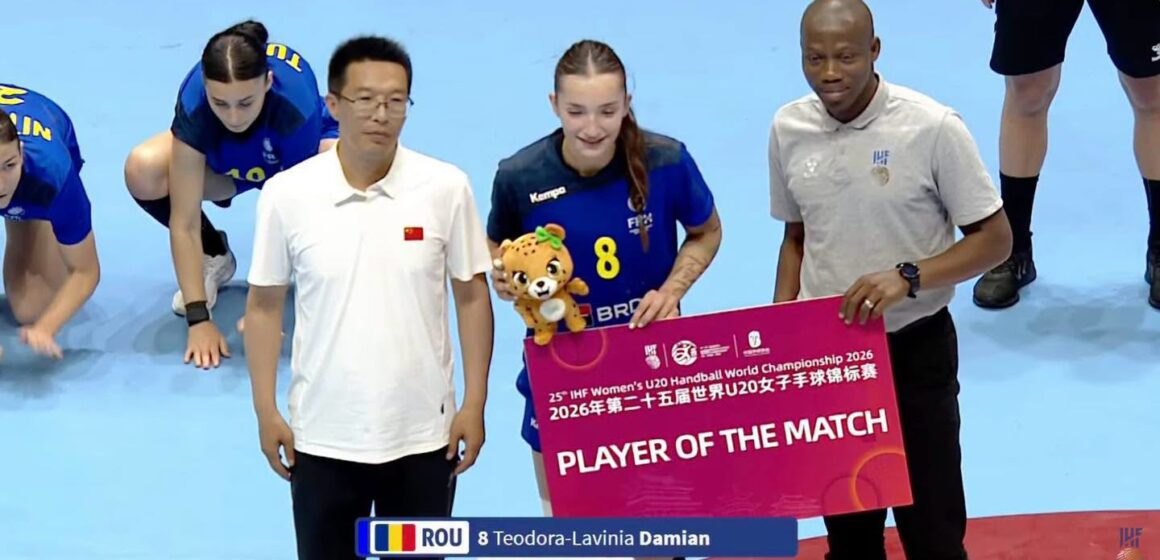 HANDBAL: Teodora Damian, de la CS Minaur, MVP-ul partidei România – Brazilia de la Campionatul Mondial U20