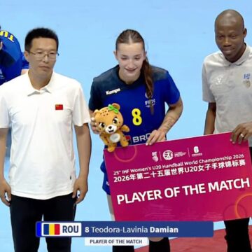 HANDBAL: Teodora Damian, de la CS Minaur, MVP-ul partidei România – Brazilia de la Campionatul Mondial U20
