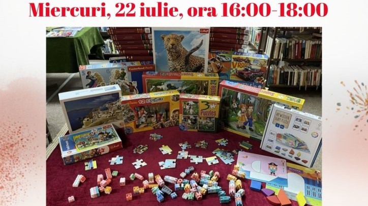 ATELIER DE JOACĂ pentru toate vârstele la Filiala Traian ATELIER DE JOACĂ pentru toate vârstele la Filiala Traian