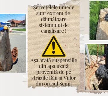 SEMNAL DE ALARMĂ VITAL: Șervețelele umede creează cele mai mari probleme la sistemul de canalizare SEMNAL DE ALARMĂ VITAL: Șervețelele umede creează cele mai mari probleme la sistemul de canalizare