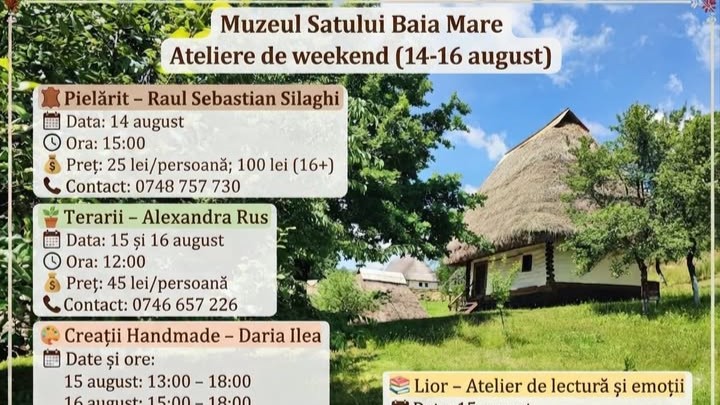 MUZEUL SATULUI BAIA MARE: Dorul pâinii de acasă – invitație la trei zile de creativitate, inspirație și experiențe autentice MUZEUL SATULUI BAIA MARE: Dorul pâinii de acasă – invitație la trei zile de creativitate, inspirație și experiențe autentice