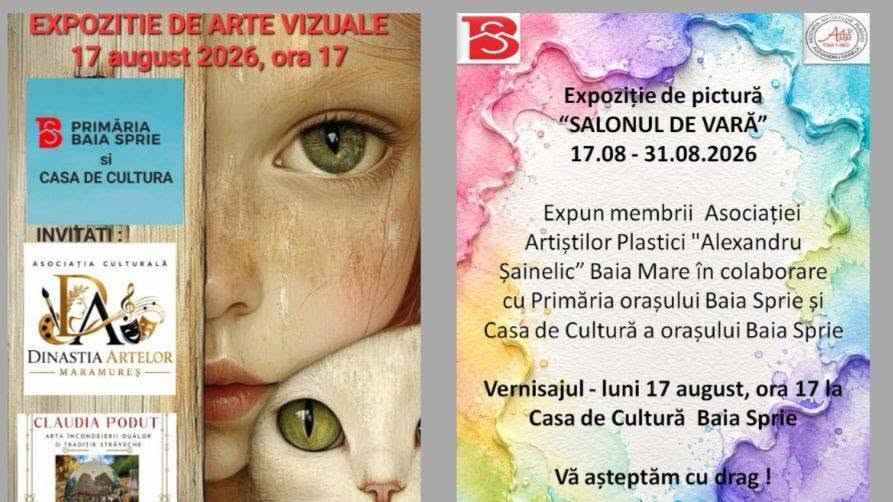 INVITAȚIE LA VERNISAJ: Salonul de vară – un eveniment cultural deosebit, dedicat artei și tradiției la Baia Sprie INVITAȚIE LA VERNISAJ: Salonul de vară – un eveniment cultural deosebit, dedicat artei și tradiției la Baia Sprie