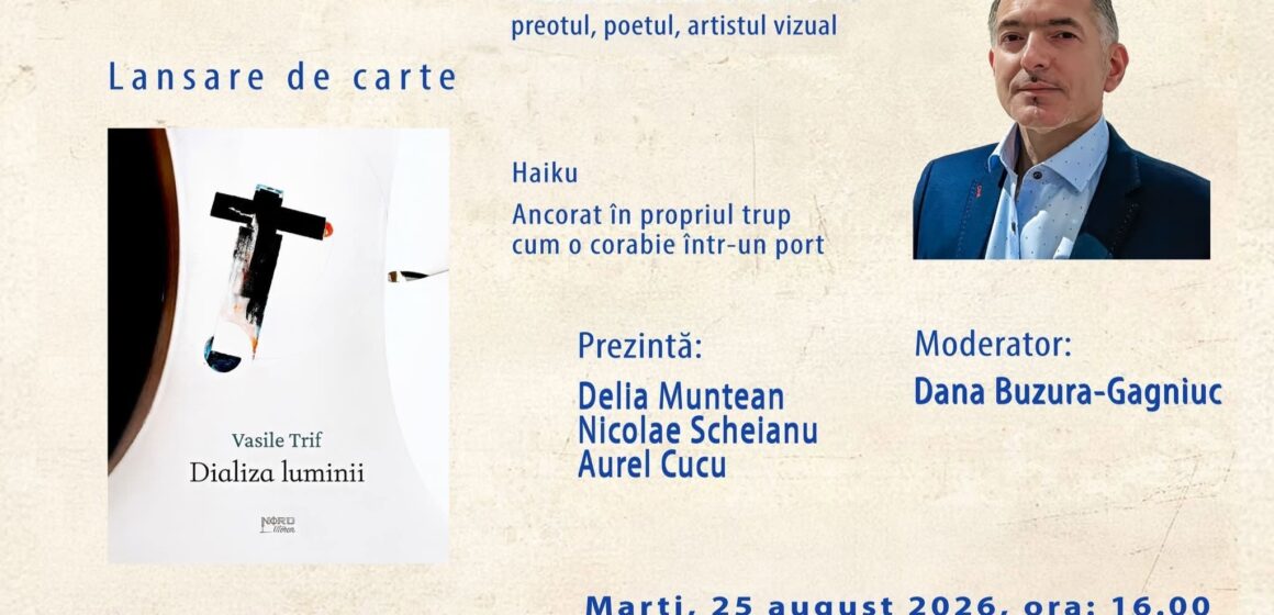 NORD LITERAR: Lansare de carte și întâlnire cu Vasile Trif, preot, poet și artist vizual