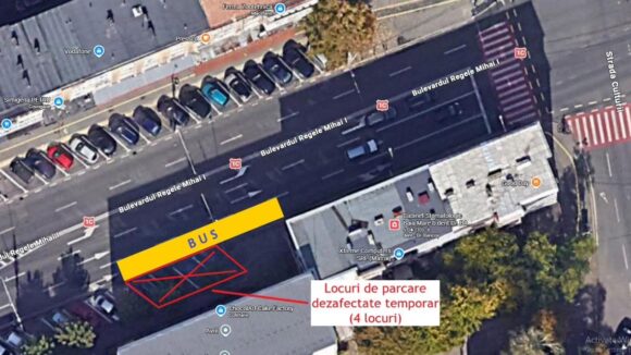 BAIA MARE: Stație temporară de autobuz pe Bulevardul Regele Mihai I
