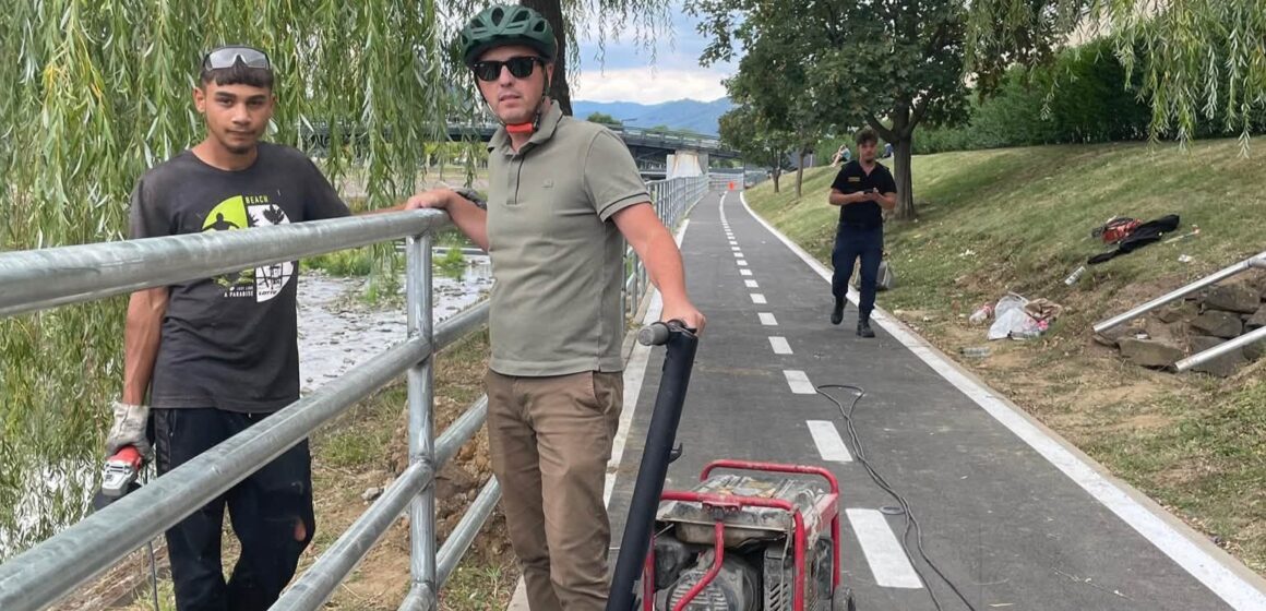 BAIA MARE: Ultimele pregătiri înainte de recepția pistelor de biciclete BAIA MARE: Ultimele pregătiri înainte de recepția pistelor de biciclete