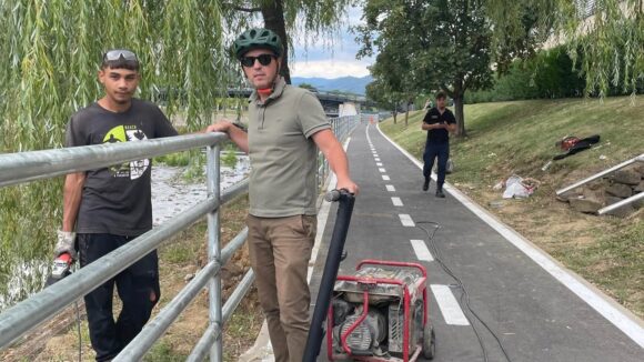BAIA MARE: Ultimele pregătiri înainte de recepția pistelor de biciclete BAIA MARE: Ultimele pregătiri înainte de recepția pistelor de biciclete