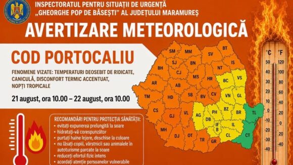 COD PORTOCALIU DE CANICULĂ în Maramureș