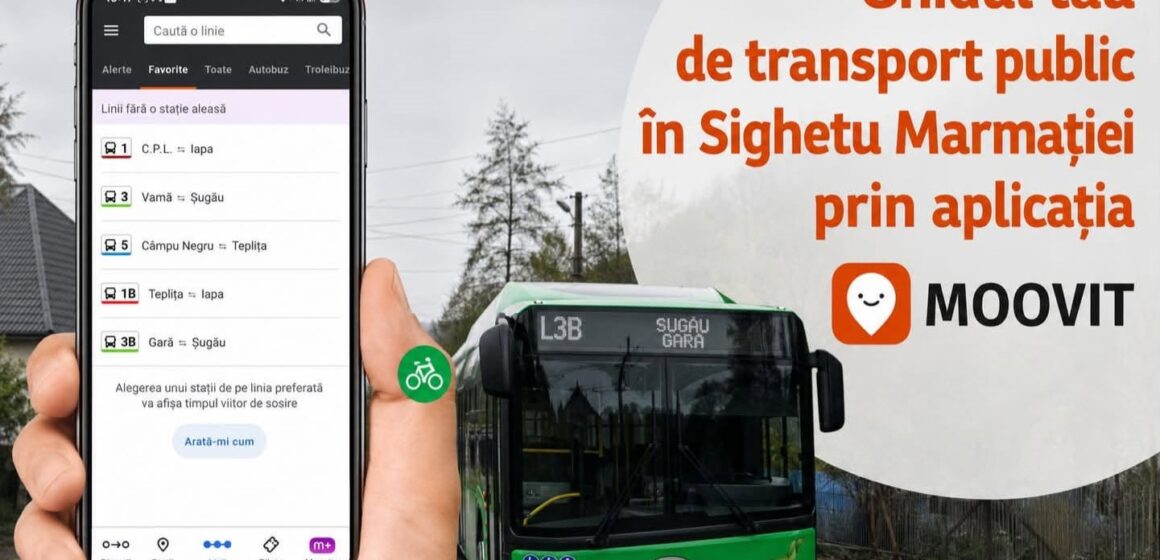 SIGHETU MARMAȚIEI: Transportul public din Sighetu Marmației, mai ușor de folosit cu Moovit