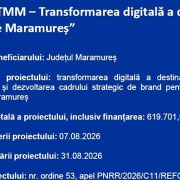 LANSARE PROIECT: SMARTMM – Transformarea digitală a destinației turistice Maramureș LANSARE PROIECT: SMARTMM – Transformarea digitală a destinației turistice Maramureș