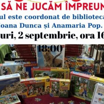 ATELIER DE JOACĂ pentru toate vârstele la Filiala Traian ATELIER DE JOACĂ pentru toate vârstele la Filiala Traian