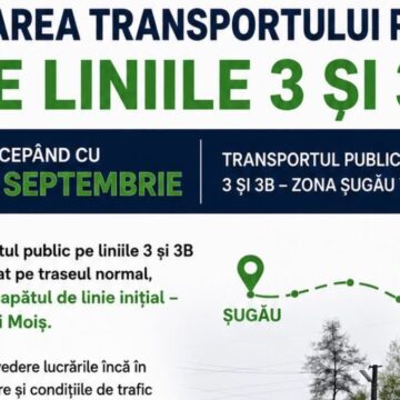 SIGHETU MARMAȚIEI: Reluarea transportului public pe liniile 3 și 3B