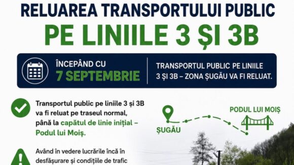 SIGHETU MARMAȚIEI: Reluarea transportului public pe liniile 3 și 3B