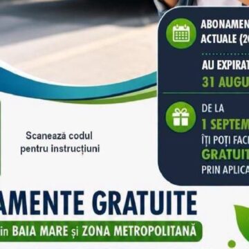 BAIA MARE: Abonamente gratuite pentru elevi în anul școlar 2026-2027