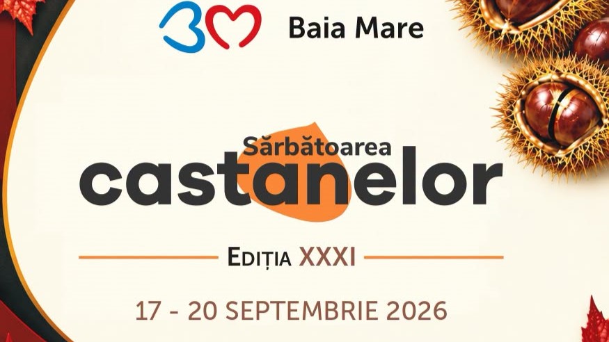 BAIA MARE: Sărbătoarea Castanelor 2026 – trei zile, două scene, peste 100 de evenimente BAIA MARE: Sărbătoarea Castanelor 2026 – trei zile, două scene, peste 100 de evenimente