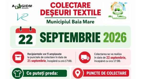 BAIA MARE: Colectare deșeuri textile BAIA MARE: Colectare deșeuri textile