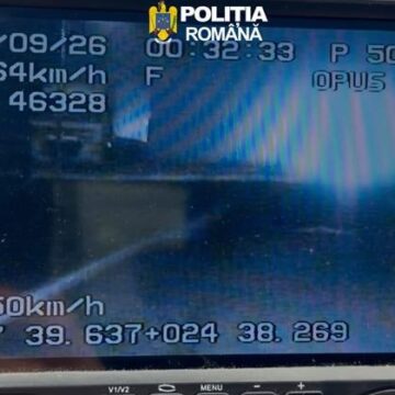 BORȘA: Prins gonind prin oraș cu 164 km/h