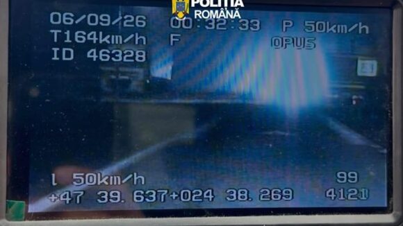 BORȘA: Prins gonind prin oraș cu 164 km/h BORȘA: Prins gonind prin oraș cu 164 km/h