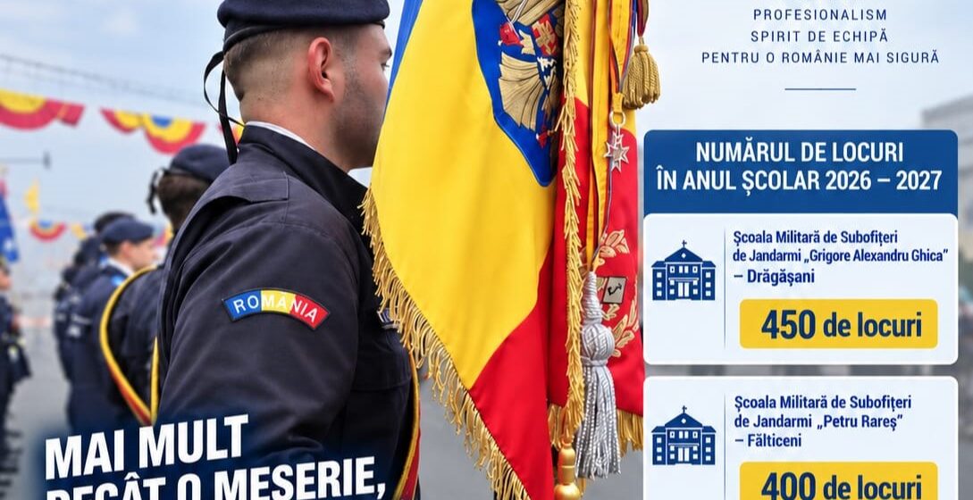 START ÎNSCRIERI: A început perioada de recrutare pentru școlile militare de subofițeri de jandarmi – 850 de locuri sunt dispobibile în acest an START ÎNSCRIERI: A început perioada de recrutare pentru școlile militare de subofițeri de jandarmi – 850 de locuri sunt dispobibile în acest an