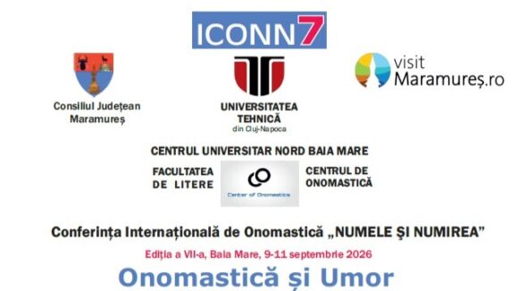 CENTRUL UNIVERSITAR NORD BAIA MARE: Conferința de onomastică 2026 – ICONN7 CENTRUL UNIVERSITAR NORD BAIA MARE: Conferința de onomastică 2026 – ICONN7