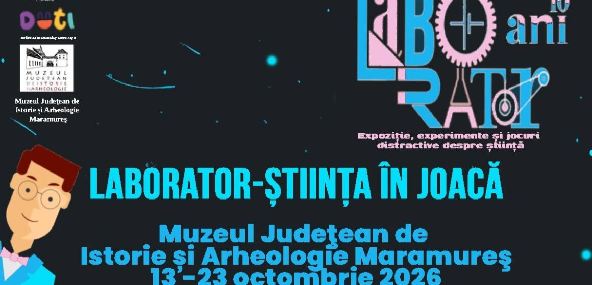 MUZEUL JUDEȚEAN DE ISTORIE: Invitație la „Laborator știința în joacă”, o activitate dedicată copiilor, dar și familiilor