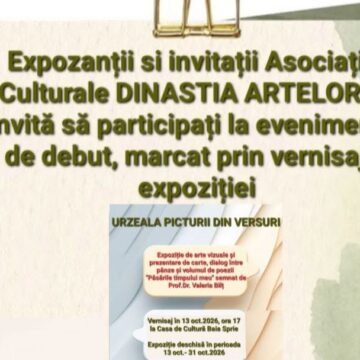 EVENIMENT DE DEBUT: Dinastia Artelor – invitație la vernisaj expoziție și lansare de carte la Baia Sprie