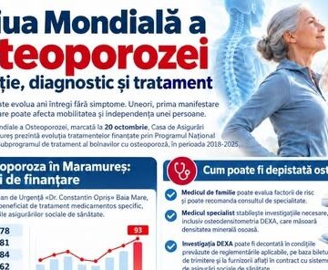 CASA DE SĂNĂTATE MARAMUREȘ:  Ziua Mondială a Osteoporozei – Prevenție, diagnostic și tratament