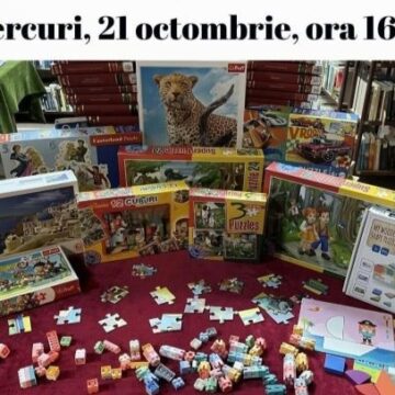 ATELIER DE JOACĂ pentru toate vârstele la Filiala Traian miercuri, 21 octombrie ATELIER DE JOACĂ pentru toate vârstele la Filiala Traian miercuri, 21 octombrie