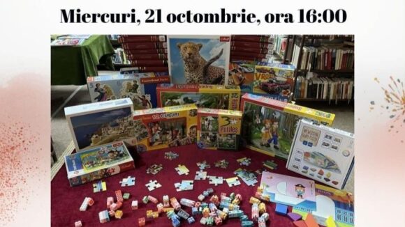 ATELIER DE JOACĂ pentru toate vârstele la Filiala Traian ATELIER DE JOACĂ pentru toate vârstele la Filiala Traian