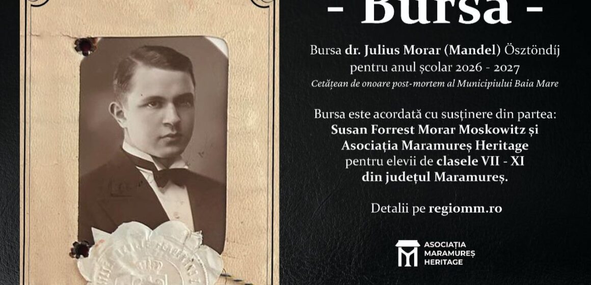 START ÎNSCRIERI de proiecte pentru Bursa Dr.Julius Morar(Mandel) 2026-2027